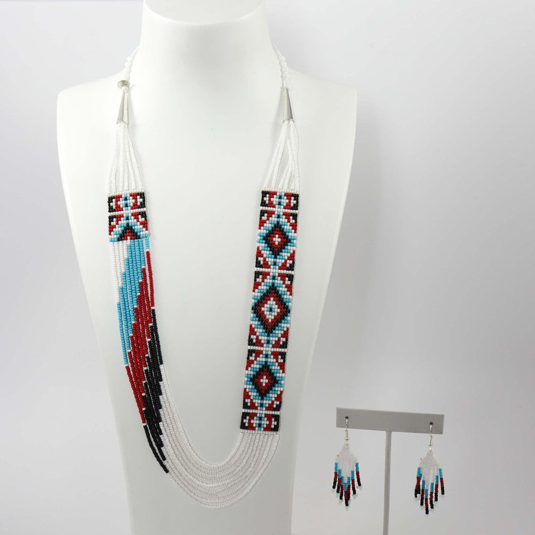 Beaded Necklace and Earring Set by Rena Charles - Garland's