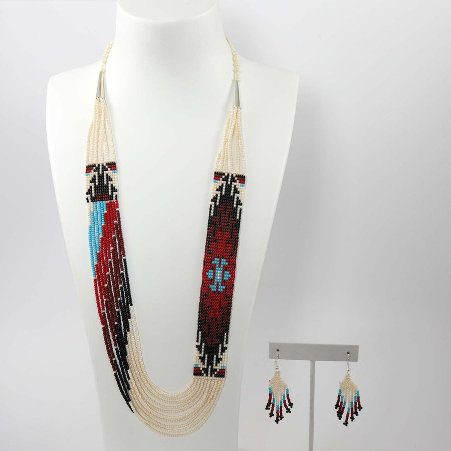 Beaded Necklace and Earring Set by Rena Charles - Garland's