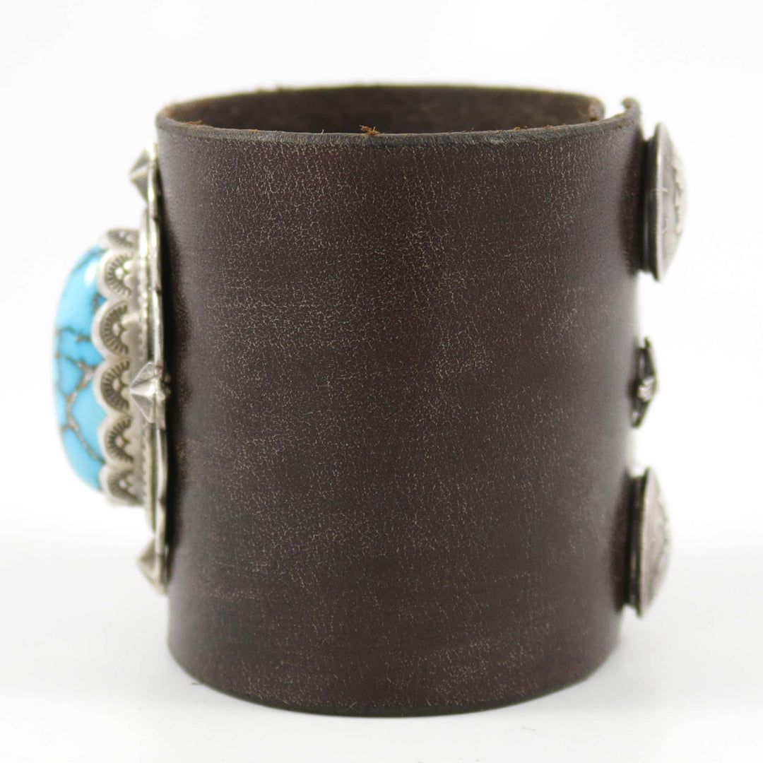 Bisbee Turquoise Leather Bracelet by Mona Van Riper - Garland's