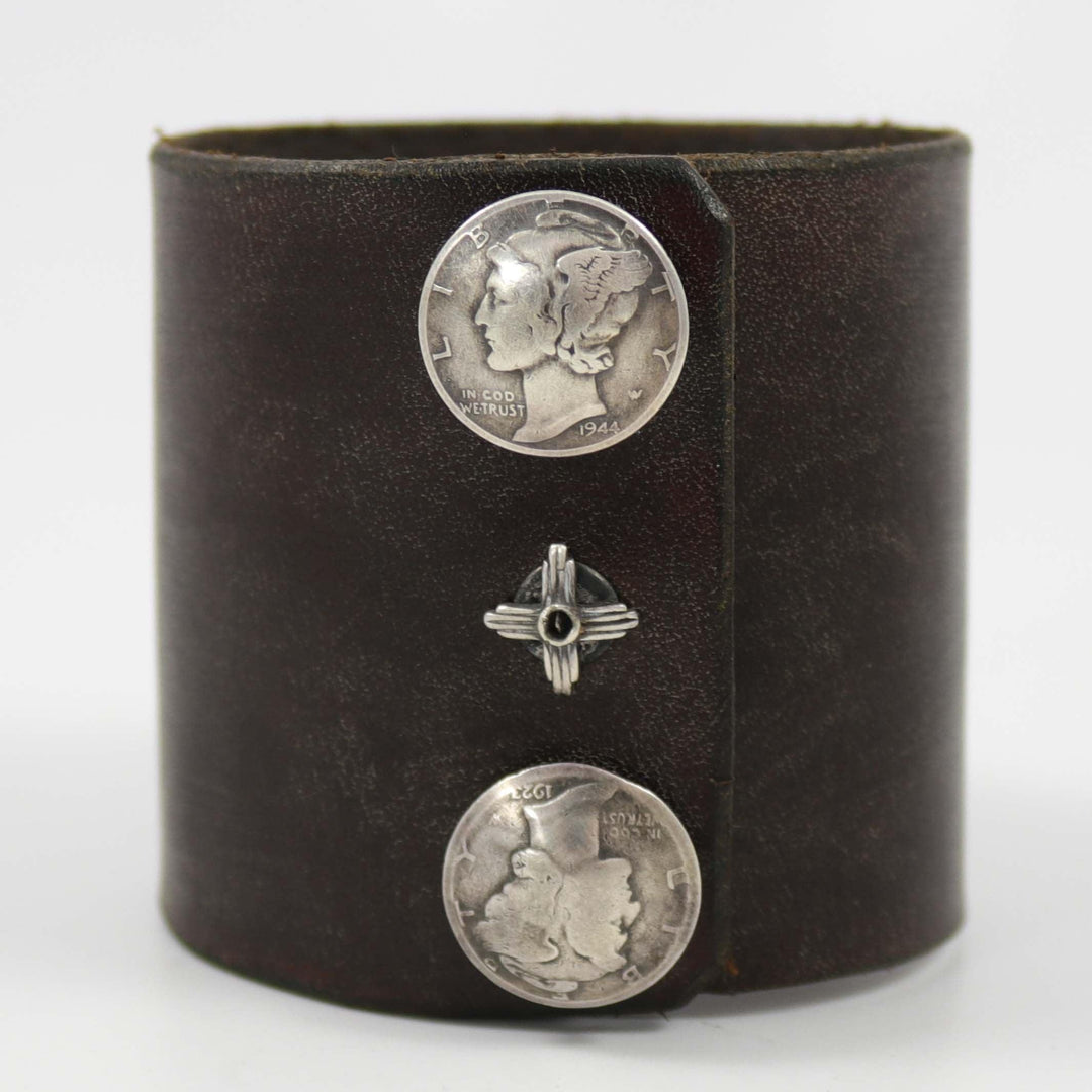 Bisbee Turquoise Leather Bracelet by Mona Van Riper - Garland's