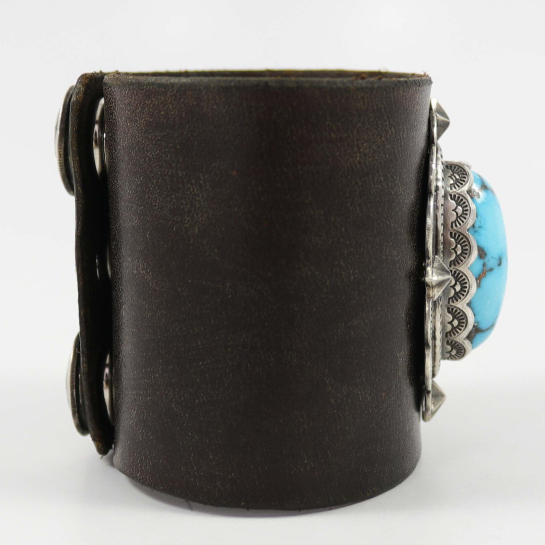 Bisbee Turquoise Leather Bracelet by Mona Van Riper - Garland's