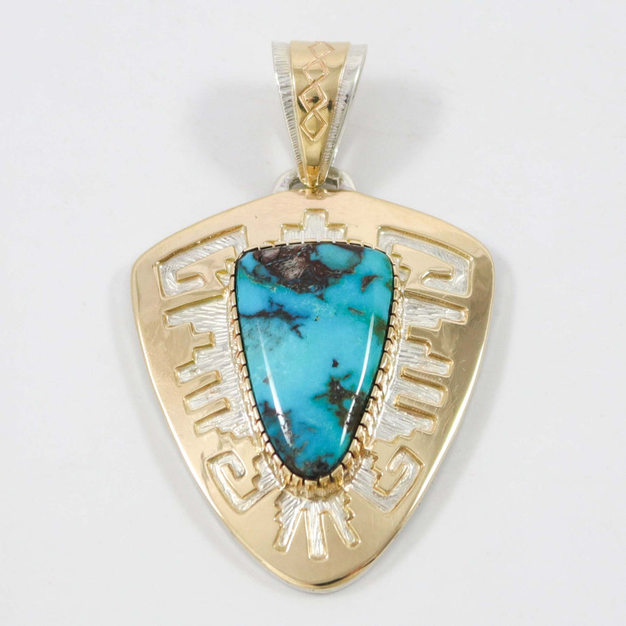 Bisbee Turquoise Pendant by Dina Huntinghorse - Garland's