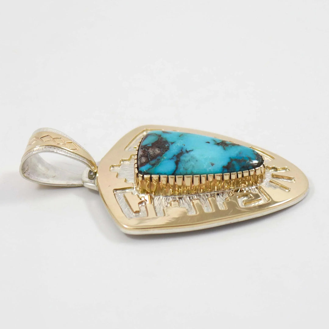 Bisbee Turquoise Pendant by Dina Huntinghorse - Garland's