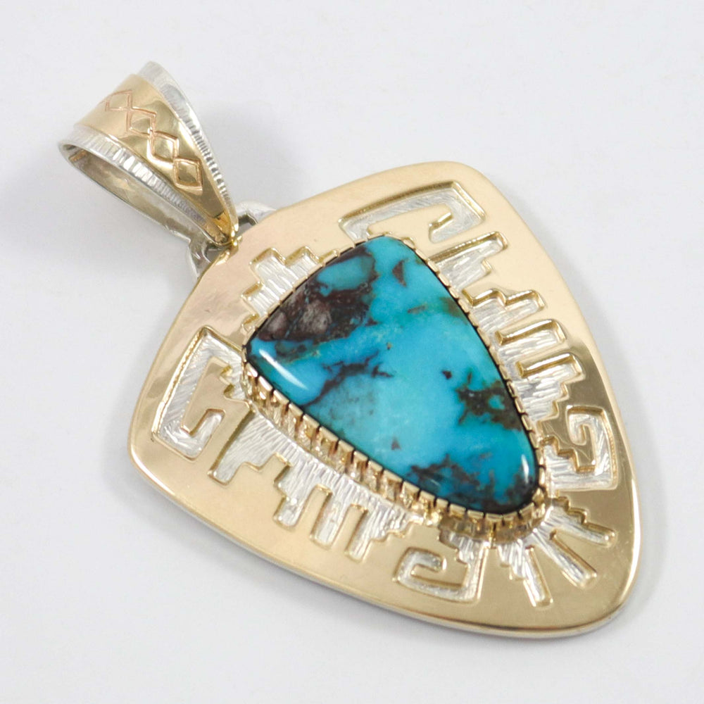 Bisbee Turquoise Pendant by Dina Huntinghorse - Garland's