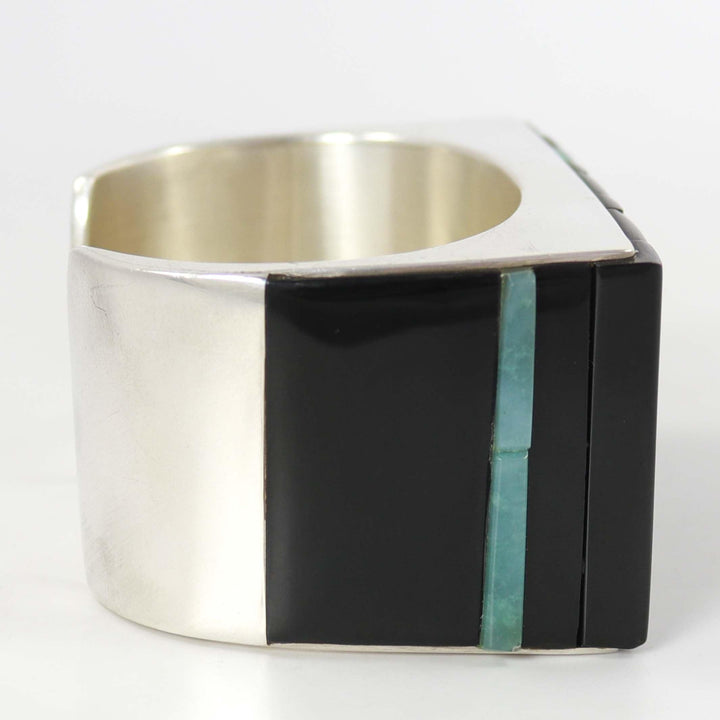 Black Jade and Chrysoprase Cuff by Na Na Ping - Garland's