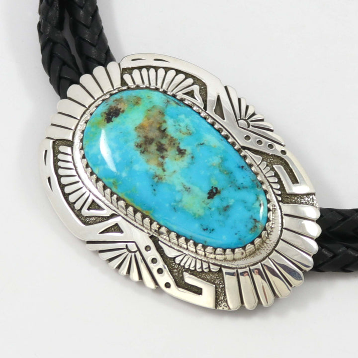Blue Gem Turquoise Bola Tie by Sampson Gray - Garland's