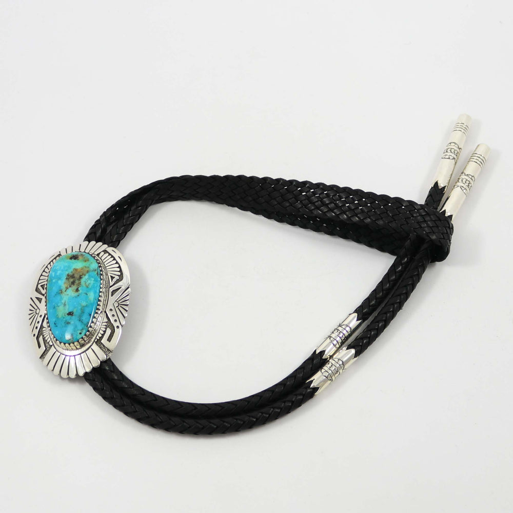 Blue Gem Turquoise Bola Tie by Sampson Gray - Garland's