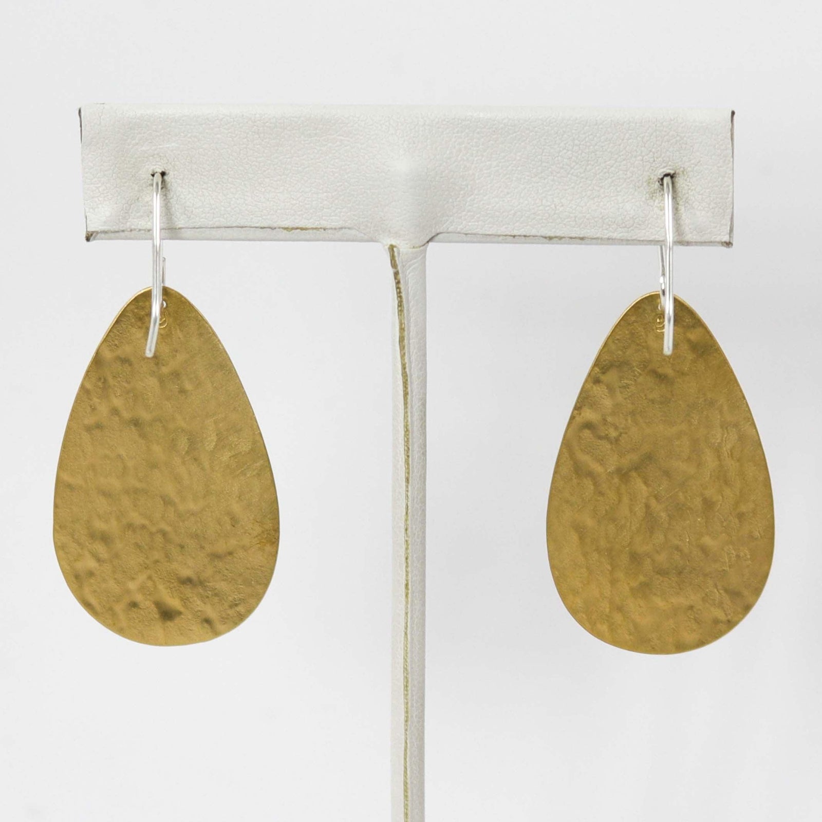 Brass Earrings by Joe Jr. and Valerie Calabaza - Garland's