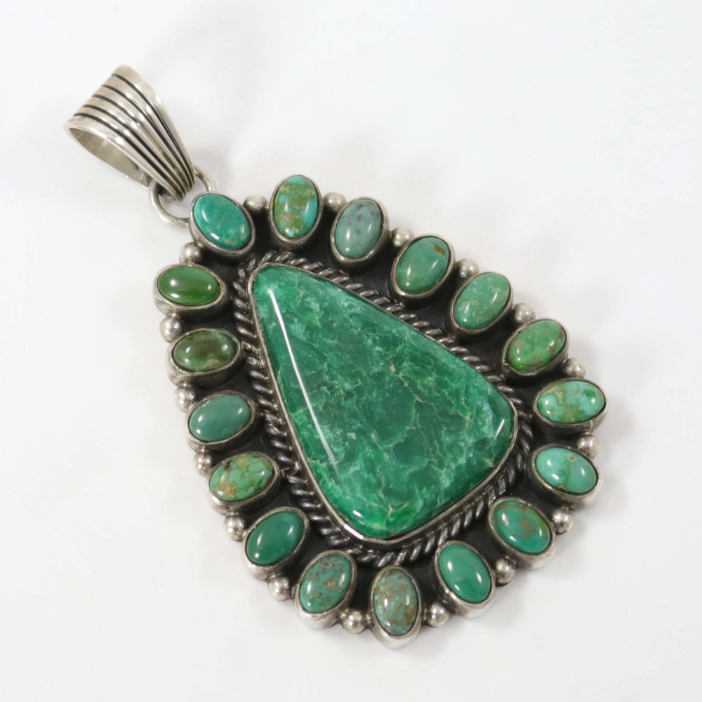 Broken Arrow Variscite Pendant by Gene Natan - Garland's