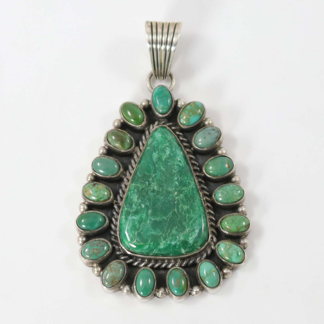 Broken Arrow Variscite Pendant by Gene Natan - Garland's