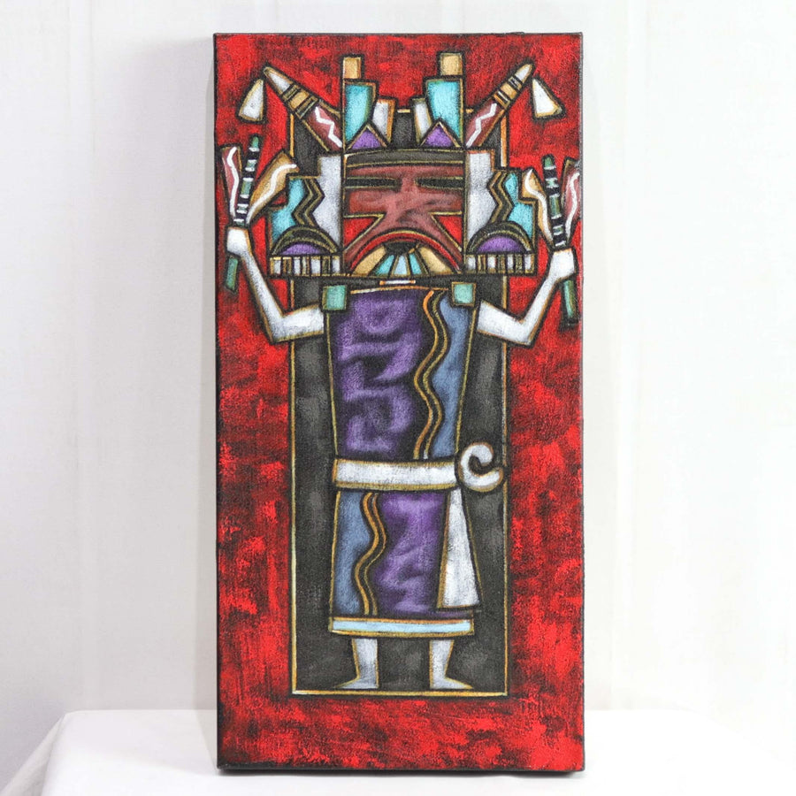 Butterfly Kachina Painting by Kevin Horace Quannie - Garland's