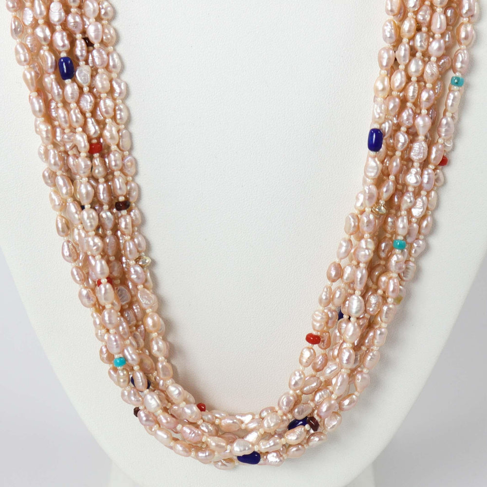 Champagne Pearl Necklace by Colina Yazzie - Garland's