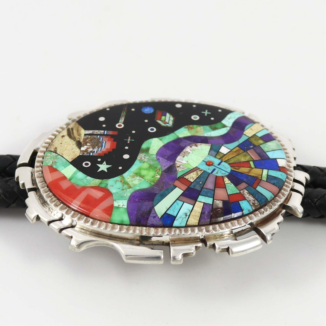 Colorful Inlay Bola Tie by Alvin Yellowhorse - Garland's