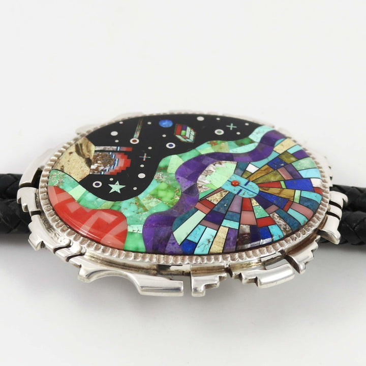 Colorful Inlay Bola Tie by Alvin Yellowhorse - Garland's