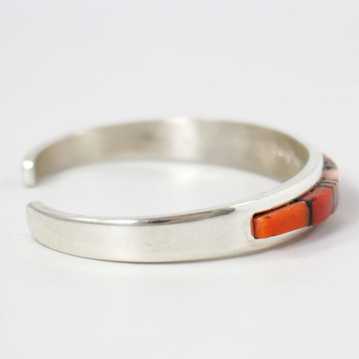 Coral and Jet Cuff by Beverly Begay - Garland's