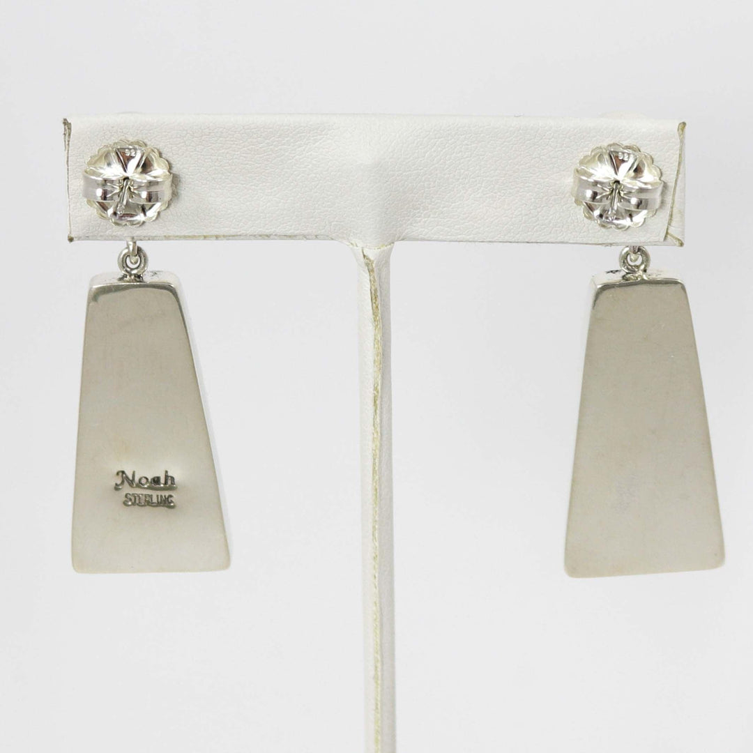 Coral and Sugilite Earrings by Noah Pfeffer - Garland's