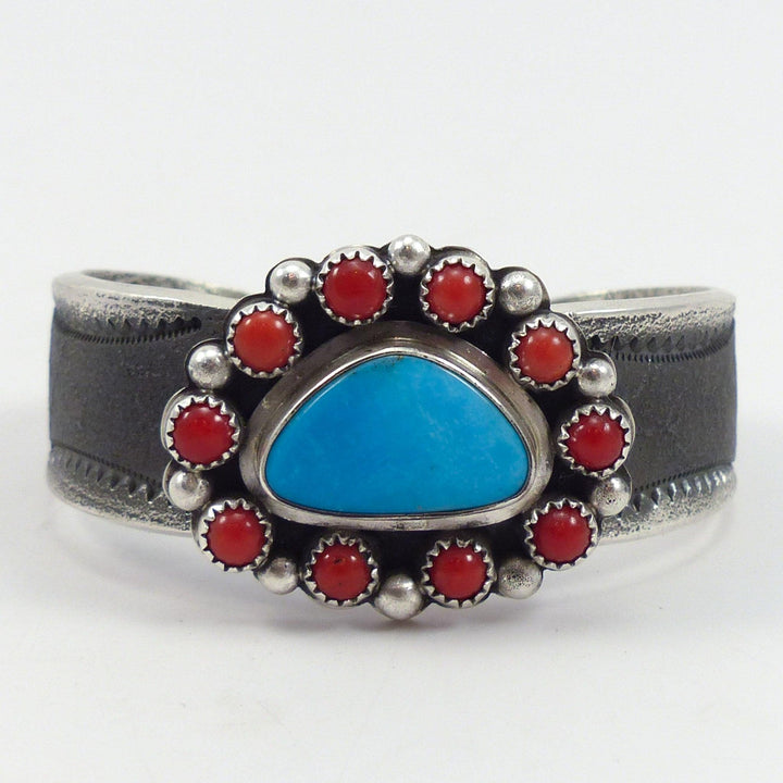 Coral and Turquoise Bracelet by Peter Nelson - Garland's