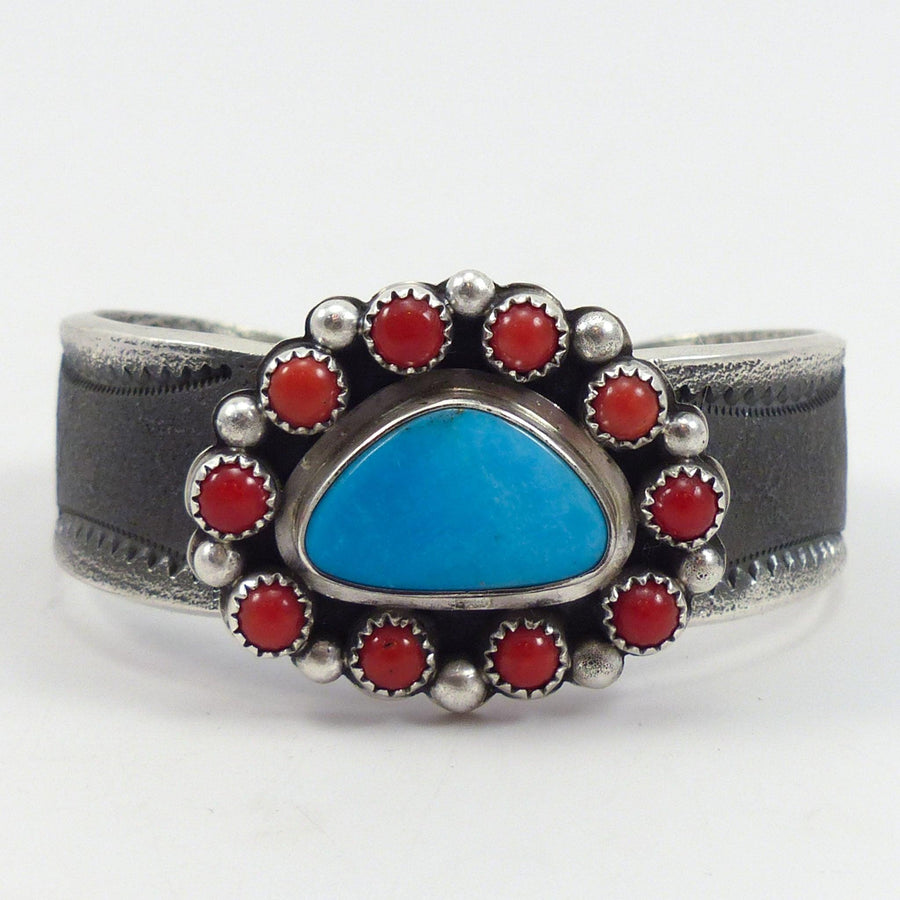 Coral and Turquoise Bracelet by Peter Nelson - Garland's
