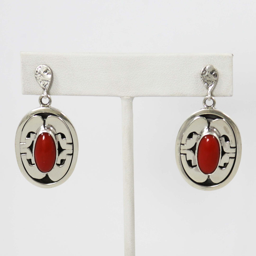 Coral Earrings by Leonard Nez - Garland's