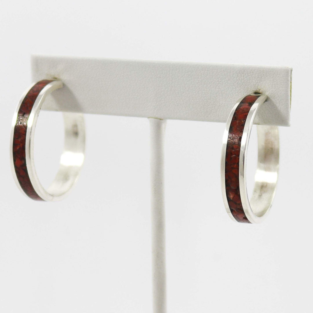 Coral Hoop Earrings by Peter Nelson - Garland's
