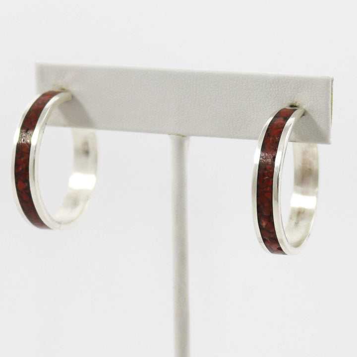 Coral Hoop Earrings by Peter Nelson - Garland's