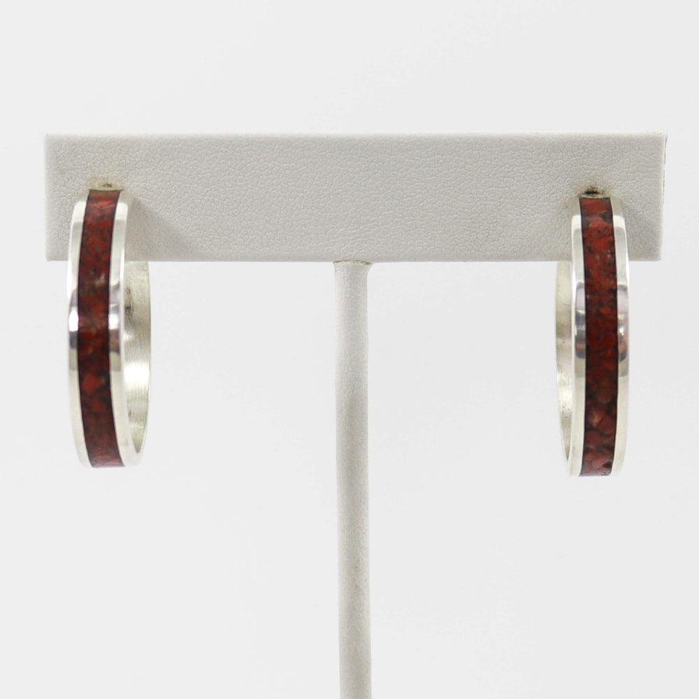 Coral Hoop Earrings by Peter Nelson - Garland's