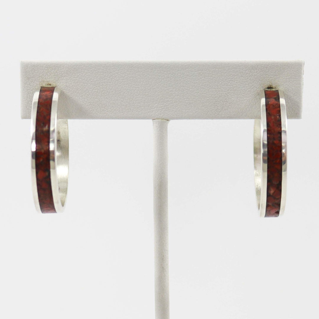 Coral Hoop Earrings by Peter Nelson - Garland's
