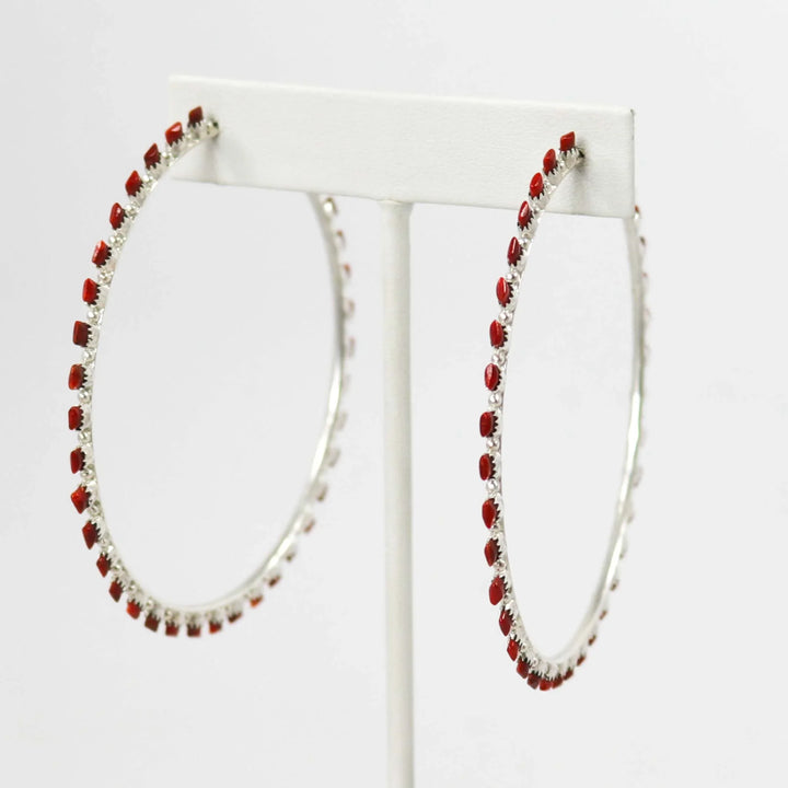Coral Hoops by Harvey Kallestewa - Garland&