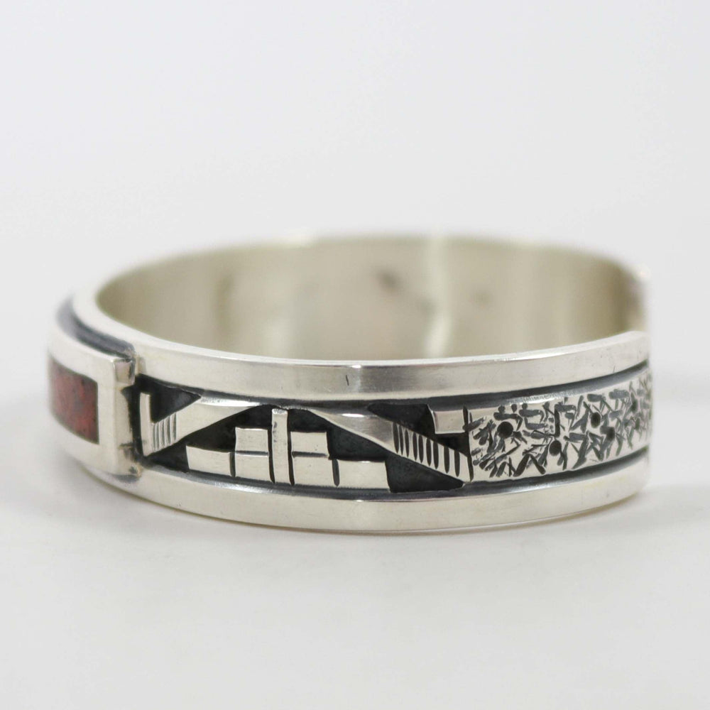 Coral Inlay Cuff by Peter Nelson - Garland's