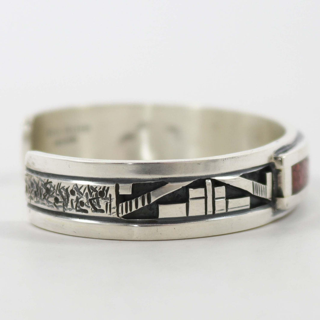 Coral Inlay Cuff by Peter Nelson - Garland's