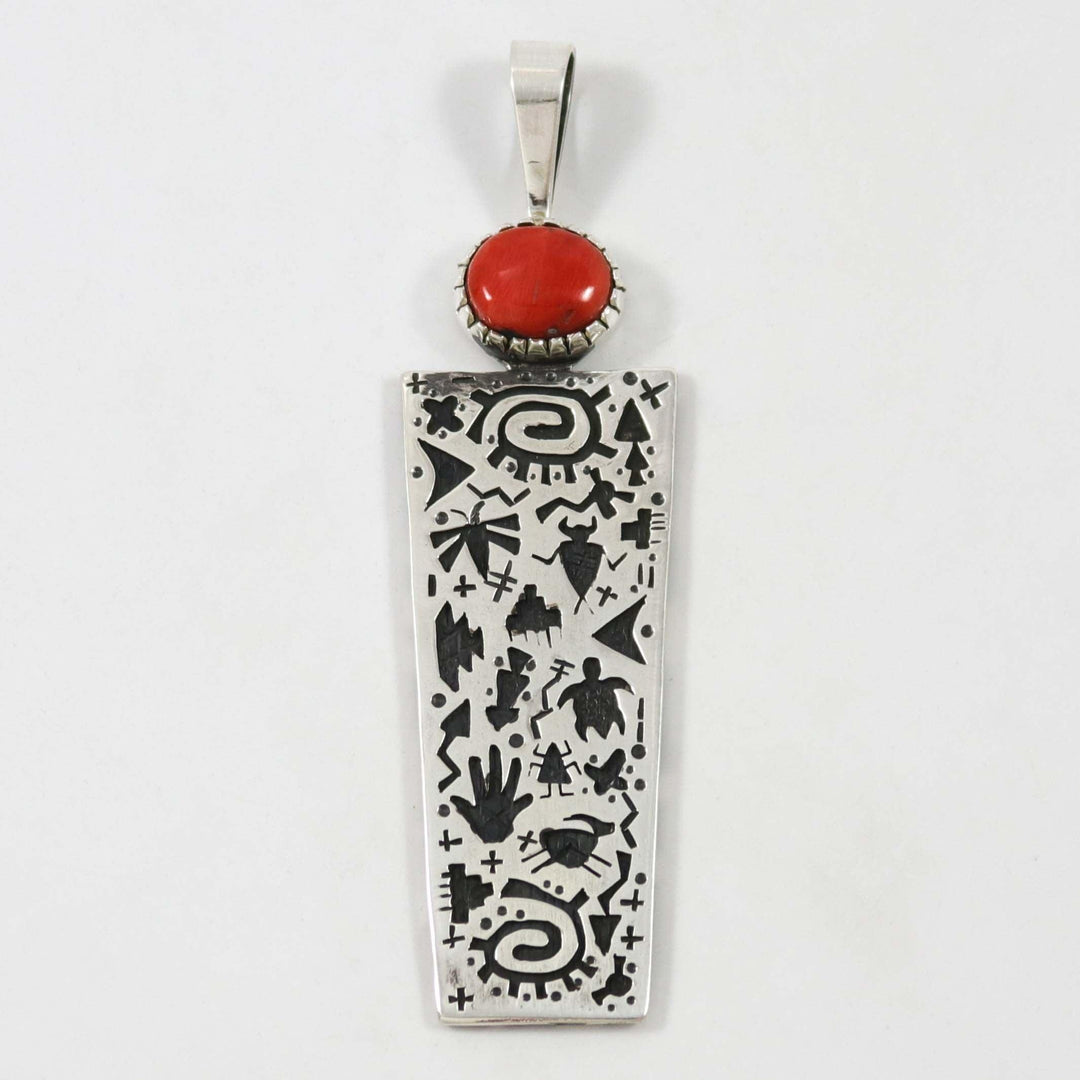 Coral Pendant by Kee Yazzie - Garland's