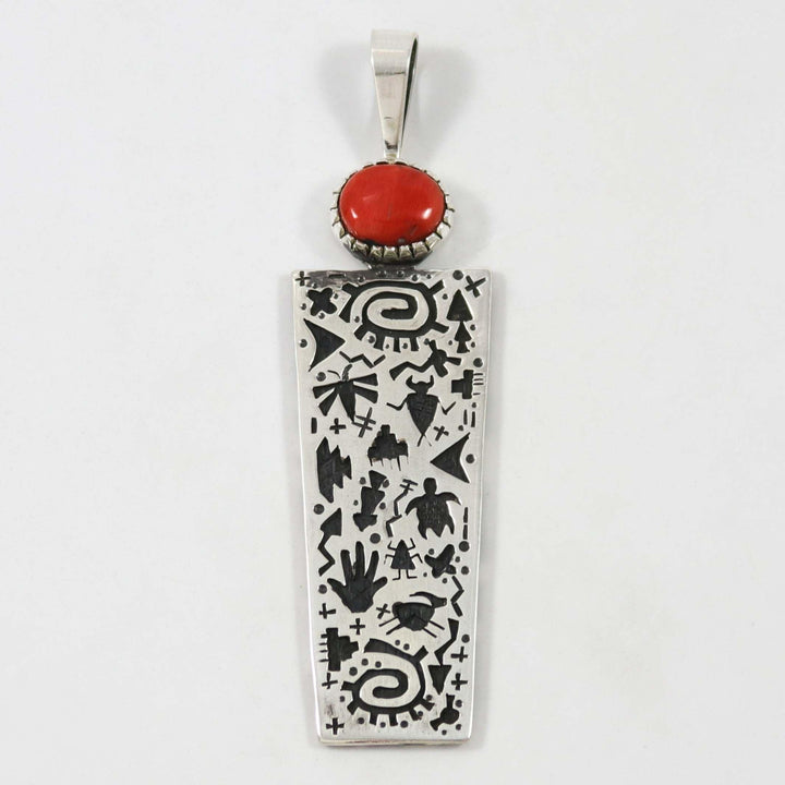 Coral Pendant by Kee Yazzie - Garland's
