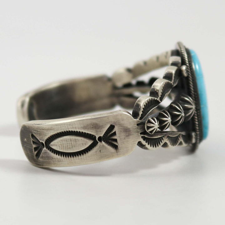 Easter Blue Turquoise Cuff by Steve Arviso - Garland's