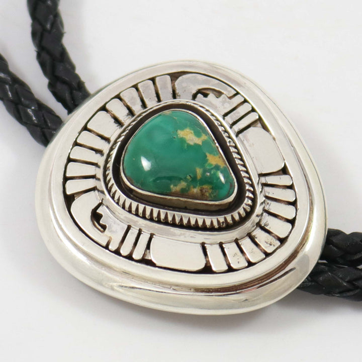 Emerald Valley Turquoise Bola Tie by Leonard Nez - Garland's