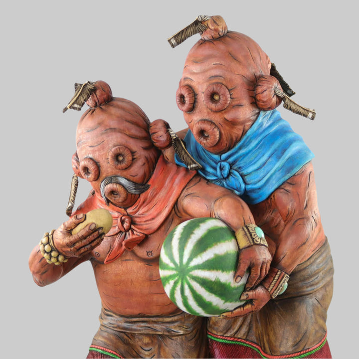 Father and Son Mudhead Kachina by Arthur Holmes Jr. - Garland's