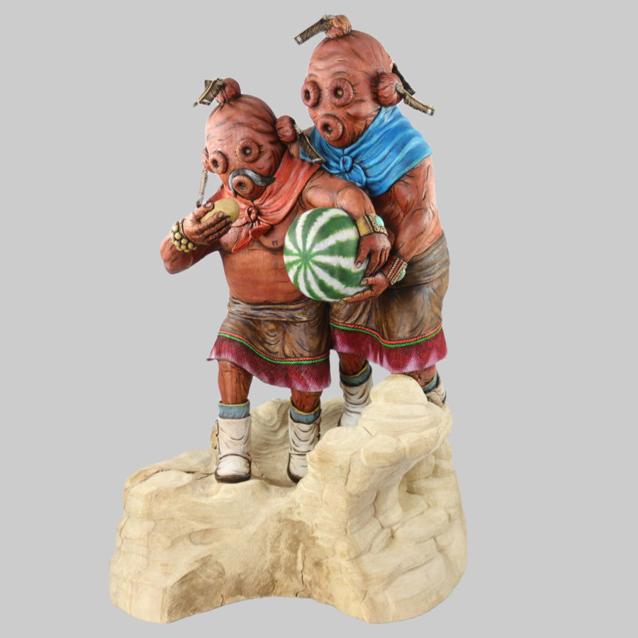 Father and Son Mudhead Kachina by Arthur Holmes Jr. - Garland's