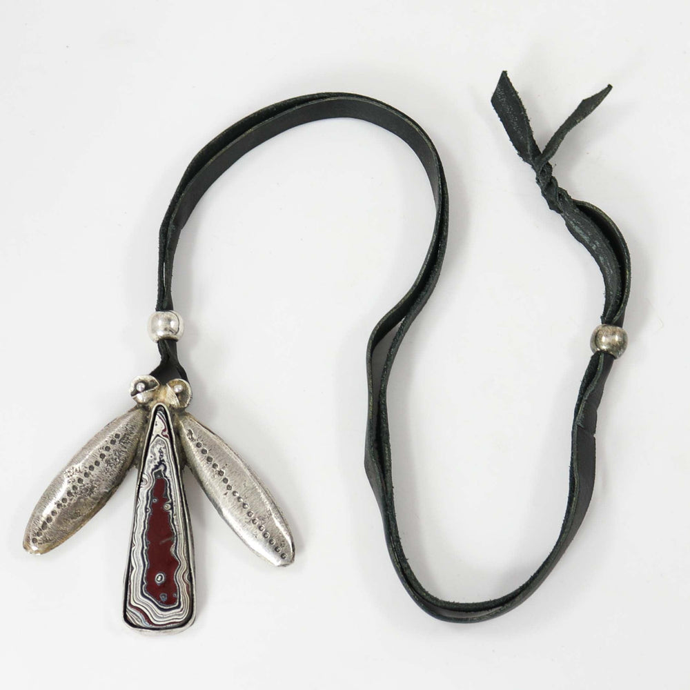 Fordite Bug Pendant by Jock Favour - Garland's