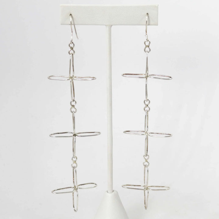 Four Direction Earrings by Carlo Lonjose - Garland's