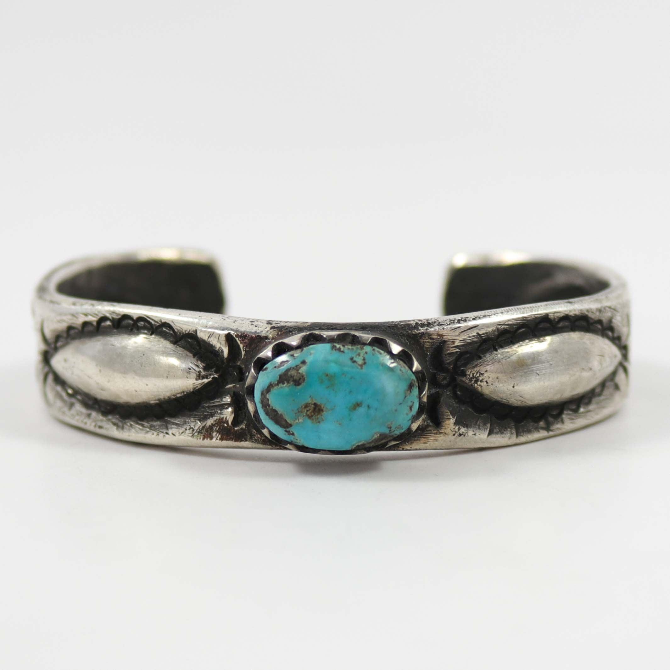 【希少】Jock Favour シルバー ターコイズ バングル Indian Jewelry FUNNY公式ストア ジョック・フェーバー スタンプワーク