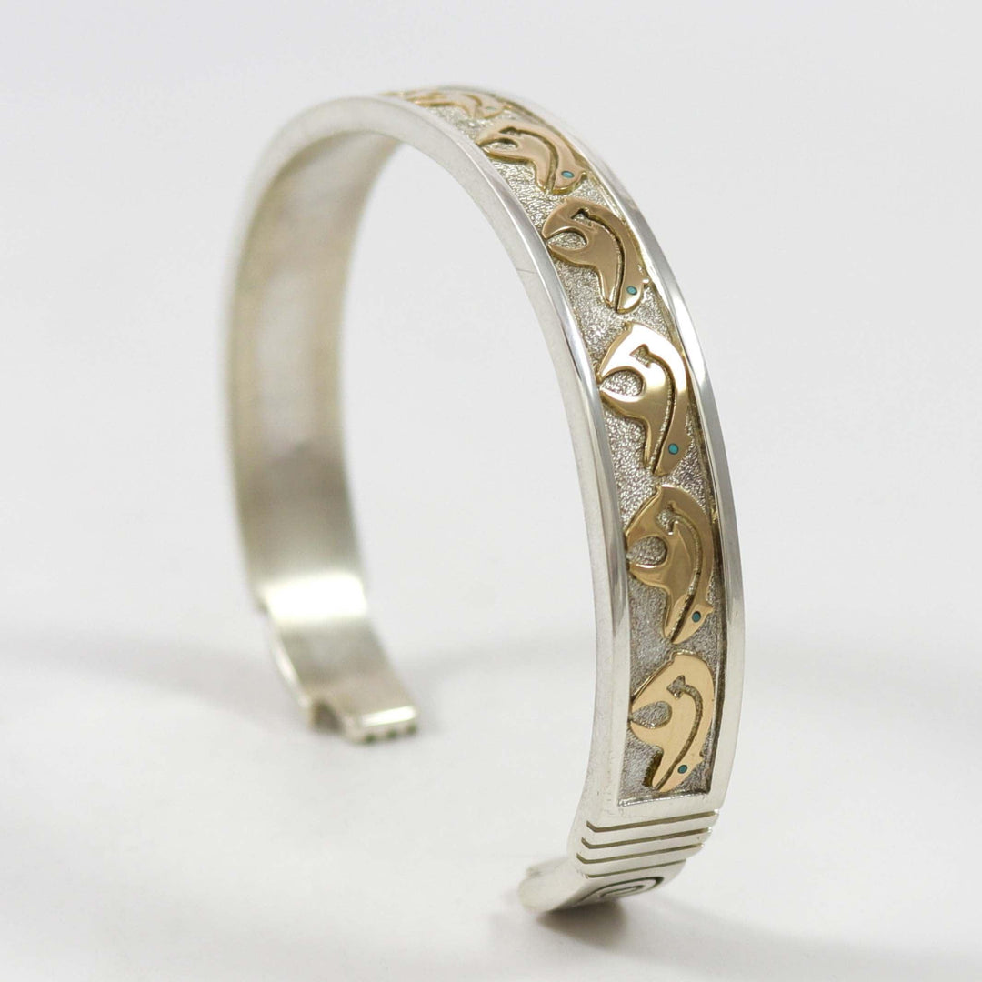 Gold and Silver Bear Cuff by Robert Taylor - Garland's