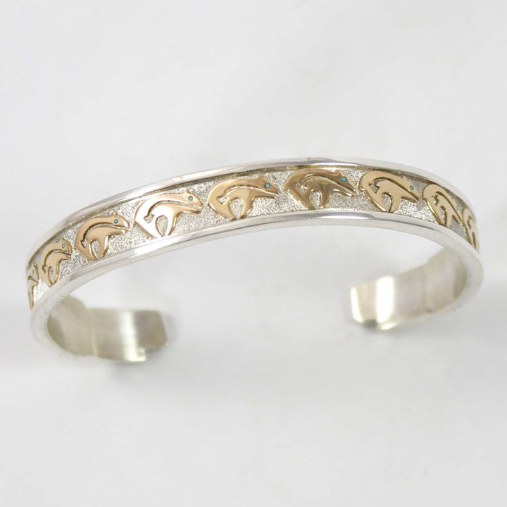 Gold and Silver Bear Cuff by Robert Taylor - Garland's
