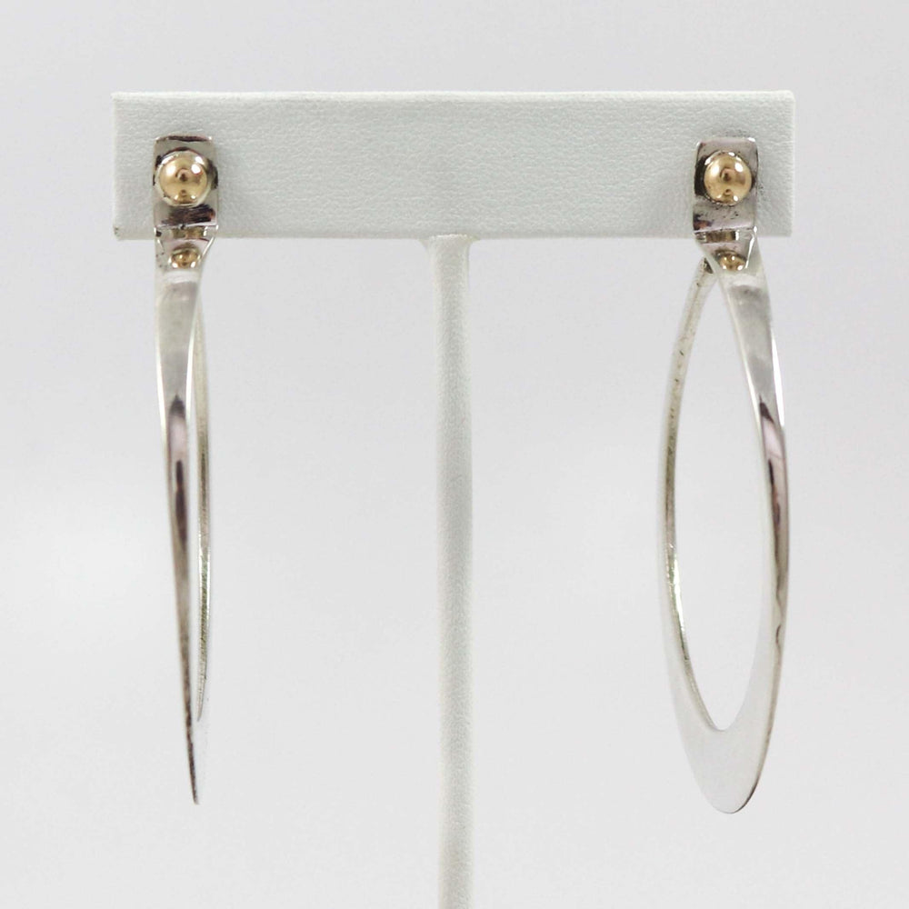Gold and Silver Hoop Earrings by Edison Cummings - Garland's