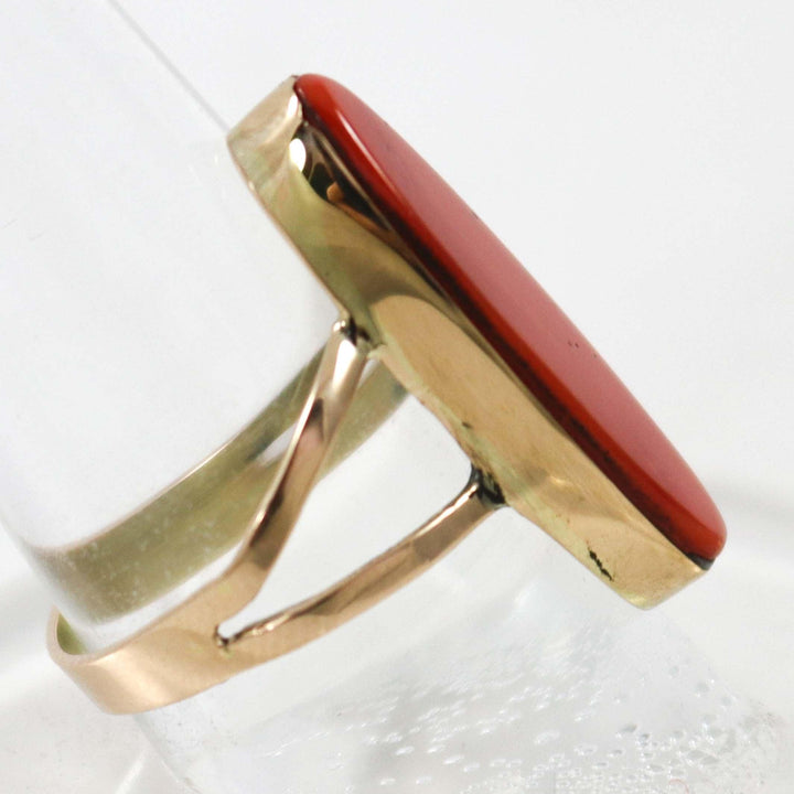 Gold Coral Ring by Abraham Begay - Garland's