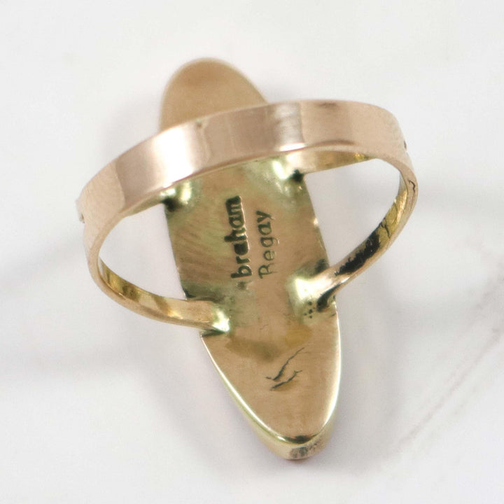Gold Coral Ring by Abraham Begay - Garland's