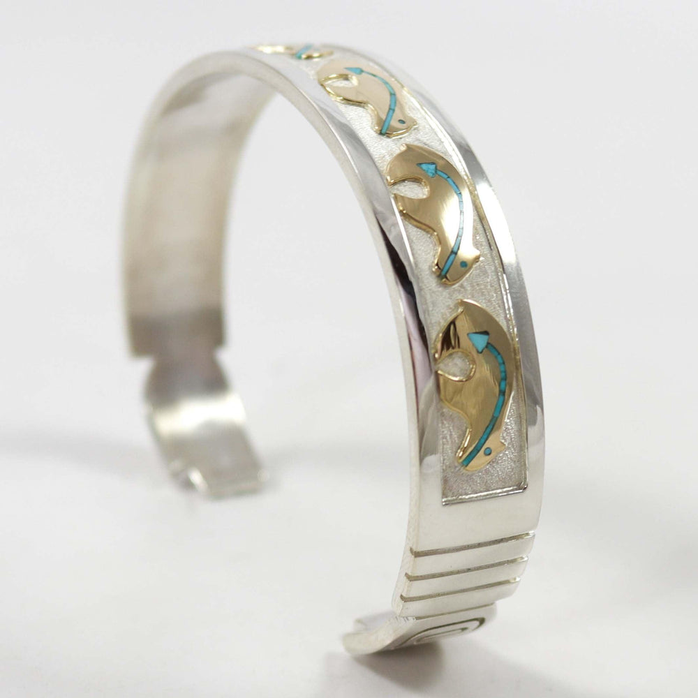 Gold on Silver Bear Cuff by Robert Taylor - Garland's