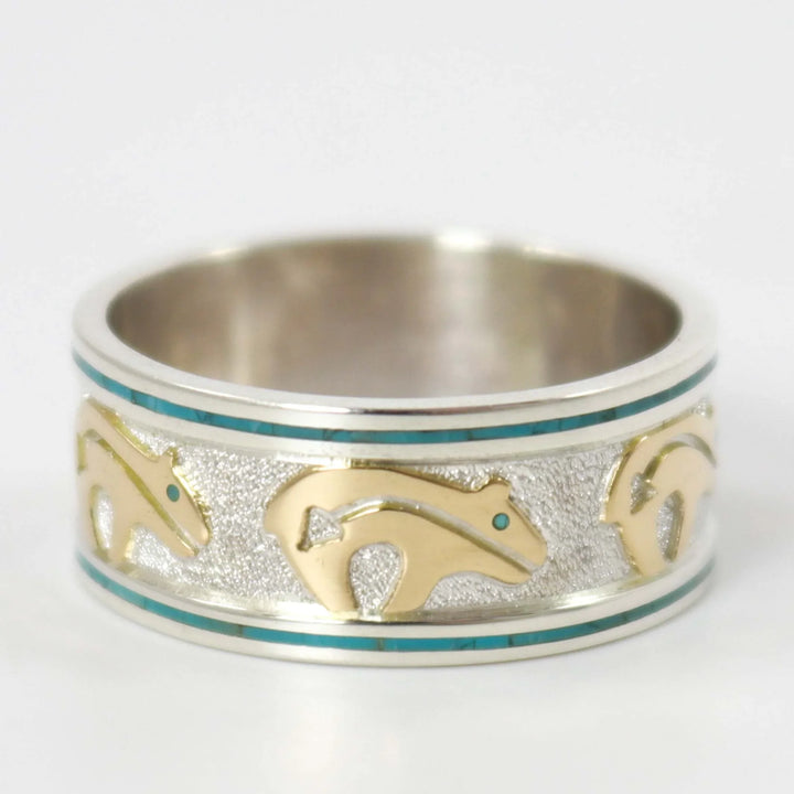 Gold on Silver Bear Ring by Robert Taylor - Garland's