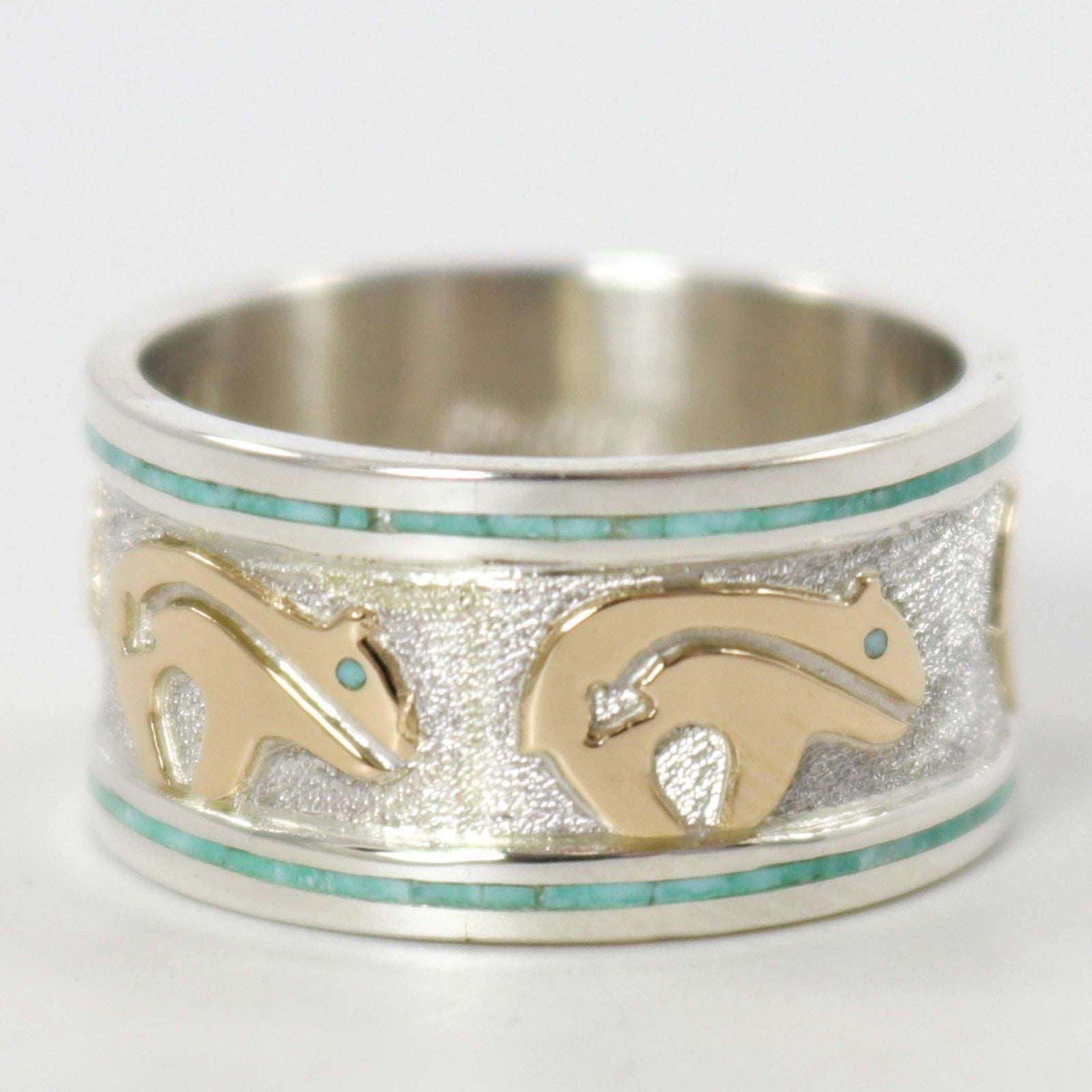 Gold on Silver Bear Ring by Robert Taylor - Garland's