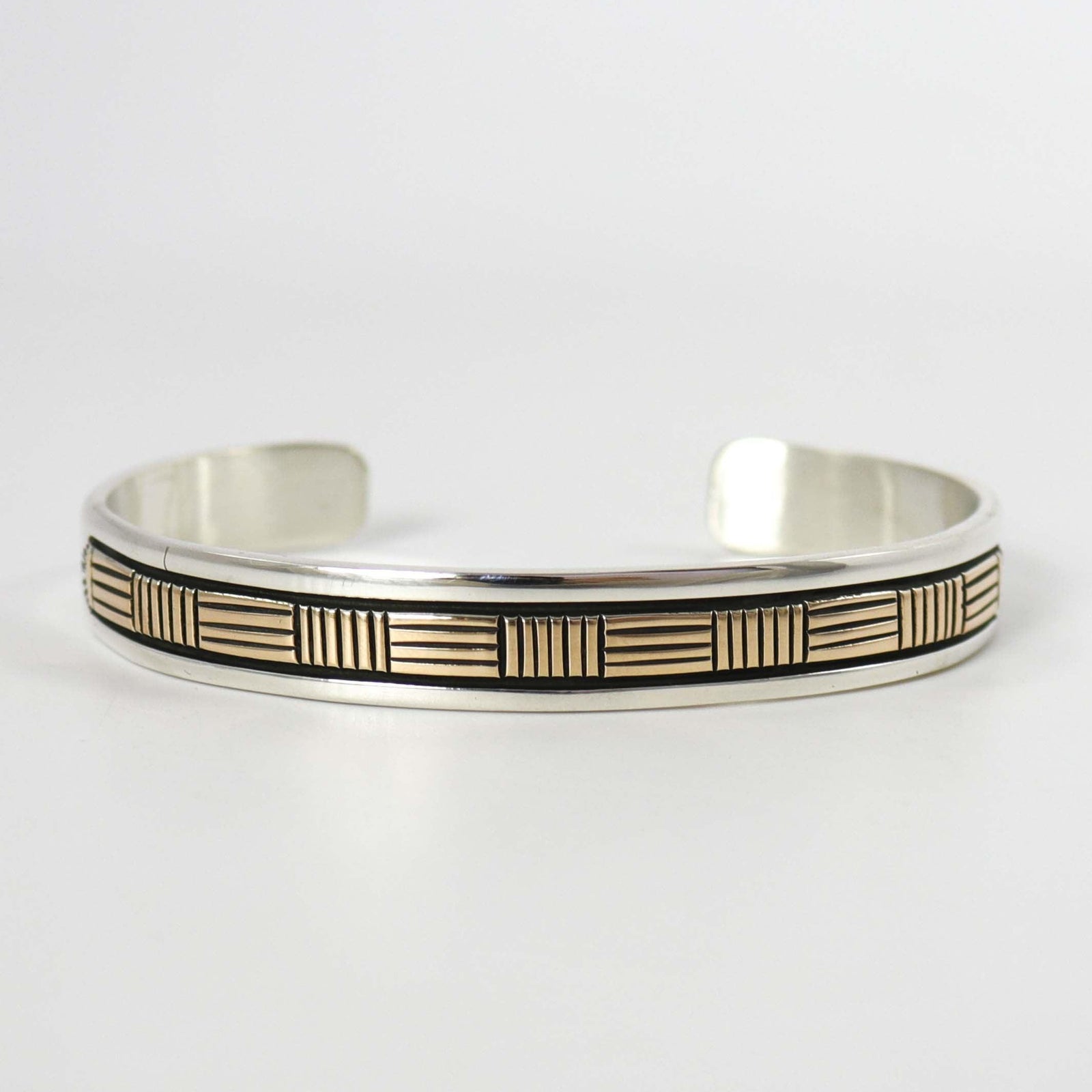 Gold on Silver Cuff by Bruce Morgan - Garland's