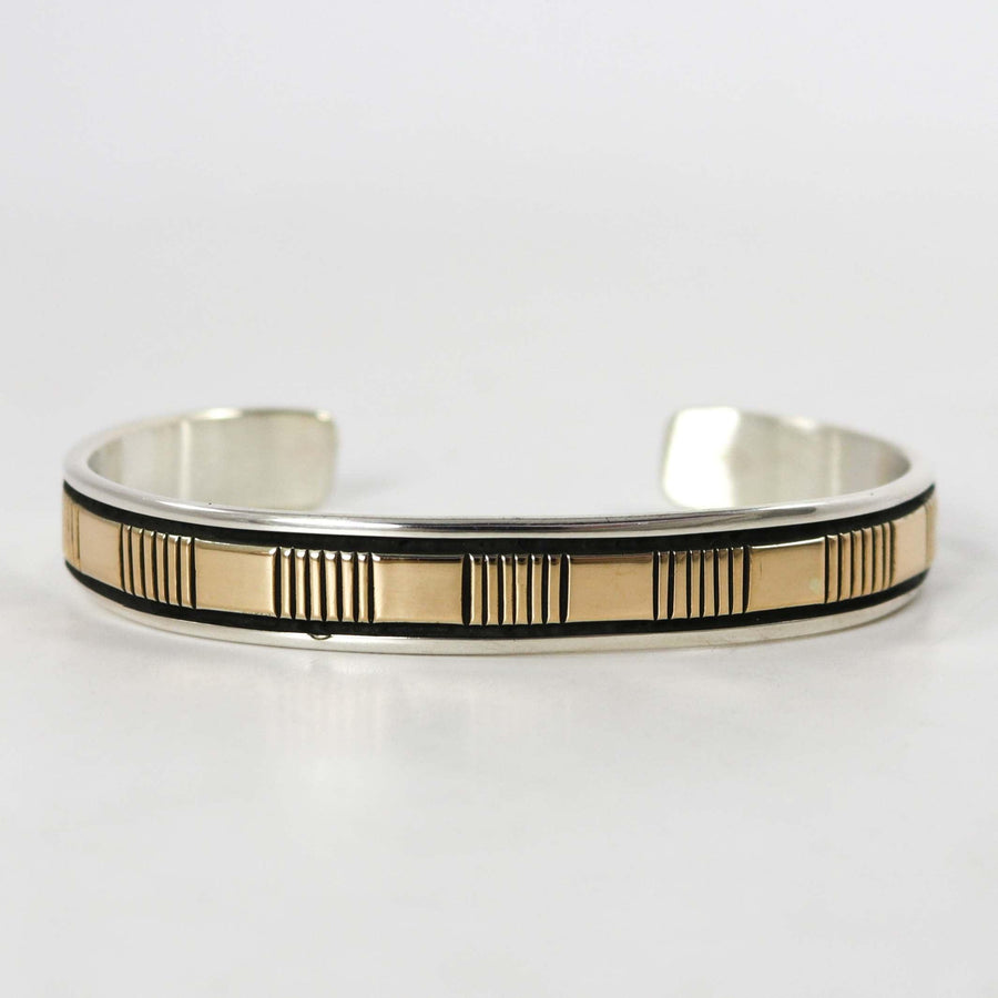 Gold on Silver Cuff by Bruce Morgan - Garland's