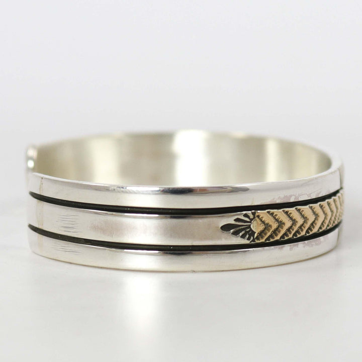 Gold on Silver Cuff by Bruce Morgan - Garland's